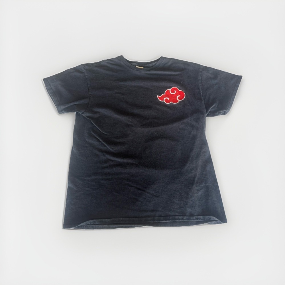 Mens Naruto Shippuden Tshirt Akatsuki Cloud Size L